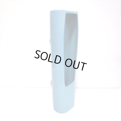 画像9: 特-５３４　ライトブルー筒形縦横兼用花器