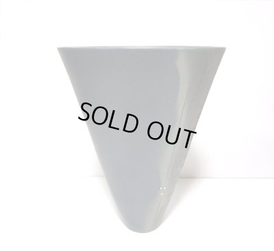 画像3: 特-５４３　作家物手作りグレー舟形生花・立花花器