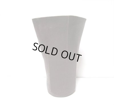 画像5: 特-５４６　作家物手作り赤錆色角口筒型花器