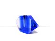 画像3: 特-６９３　クリスタルガラス花器　菱形ブルー（１点限り）