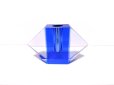 画像1: 特-６９３　クリスタルガラス花器　菱形ブルー（１点限り） (1)