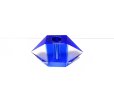 画像10: 特-６９３　クリスタルガラス花器　菱形ブルー（１点限り）