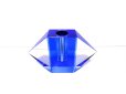 画像7: 特-６９３　クリスタルガラス花器　菱形ブルー（１点限り）