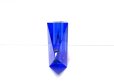 画像9: 特-６９３　クリスタルガラス花器　菱形ブルー（１点限り）