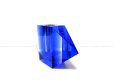 画像8: 特-６９３　クリスタルガラス花器　菱形ブルー（１点限り）