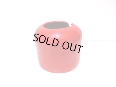 画像5: 手造り 朱色６号筒形花器　T-３０-７