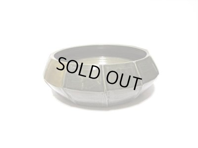 画像5: 手作り濃緑ビードロ釉１０号面取り丸水盤　T-３０－１０