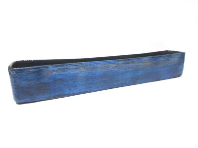 画像7: 手造り １７号トルコ青釉短冊水盤　T-３０-９ 