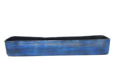 画像8: 手造り １７号トルコ青釉短冊水盤　T-３０-９ 