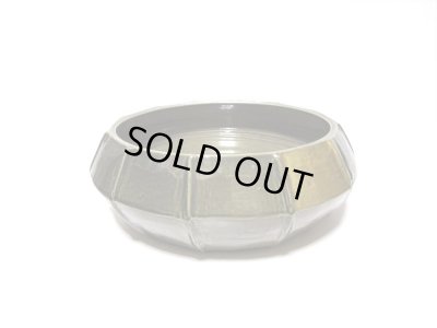 画像9: 手作り濃緑ビードロ釉１０号面取り丸水盤　T-３０－１０