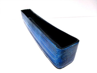 画像4: 手造り １７号トルコ青釉短冊水盤　T-３０-９ 