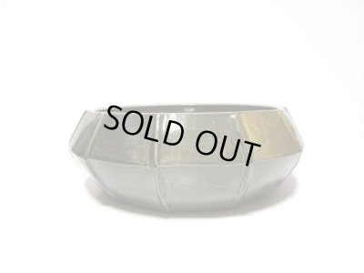 画像10: 手作り濃緑ビードロ釉１０号面取り丸水盤　T-３０－１０