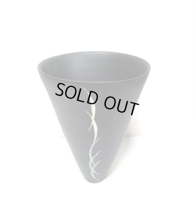 画像10: 一品作　黒６.５号丸立花器花紋　T-３０－２５