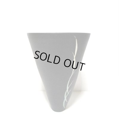 画像6: 一品作　黒６.５号丸立花器花紋　T-３０－２５