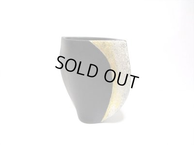 画像4: 一品作　艶消し黒偏壷　金銀染分け　T-３０－１５Ｂ