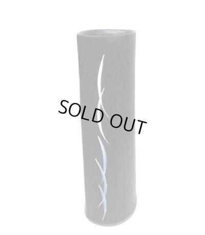 画像10: 一品作　黒舟形立花器草葉文様　T-３０-３１