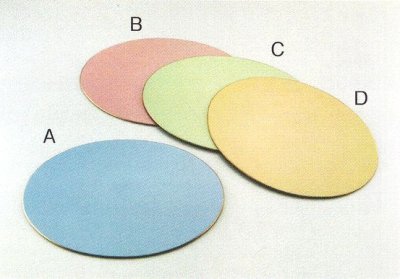 画像1: カラー敷板　パレット楕円大パステル