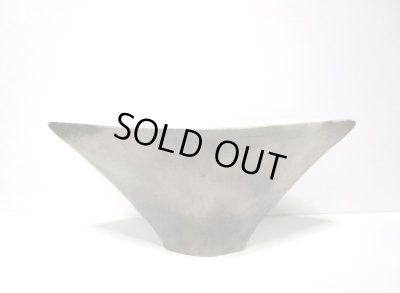 画像3: 特-５７３　手作り金彩墨色１４号舟形花器