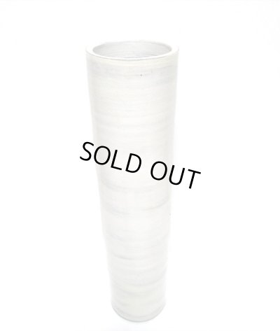 画像5: 手作り　白釉刷毛目１５号筒型花器　T-３０－４４