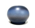 画像5: 一品作　手造り藍色９号丸壺型花器　T-３０－４５
