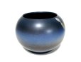 画像3: 一品作　手造り藍色９号丸壺型花器　T-３０－４５