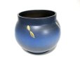 画像5: 一品作　手造り藍色８.５号丸壺型花器　T-３０－４６