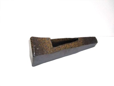 画像8: 特-５８０　手作り焼〆灰釉五角筒形花器（縦横兼用）