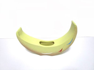 画像10: 特-５７８　作家物手造り黄色半月型花器　