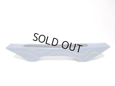 画像3: 特-５７９　群青色細長ブリッジ花器