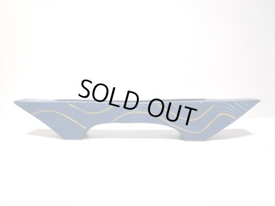 画像9: 特-５７９　群青色細長ブリッジ花器