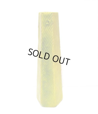 画像4: 特-５９４　手造り黄釉１４号六角筒型花器