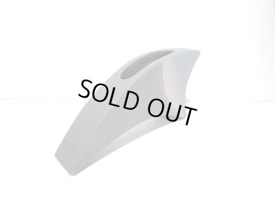 画像7: 手造りグレイ変型扇型花器（縦横兼用）　T-３１-２４