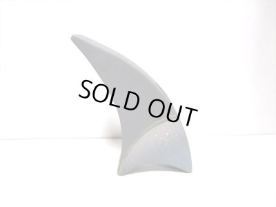 画像9: 手造りグレイ変型扇型花器（縦横兼用）　T-３１-２４