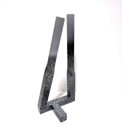 画像5: 銅やまと角型パイプ２口花器　黒淡雪散し