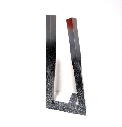 画像11: 銅やまと角型パイプ２口花器　黒淡雪散し