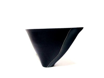 画像4: 黒１１.５号舟形花器　T-３１－３５