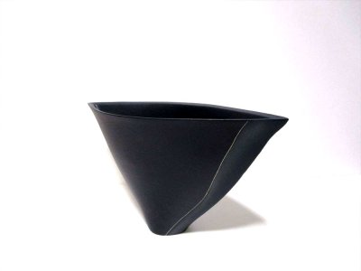 画像3: 黒１１.５号舟形花器　T-３１－３５