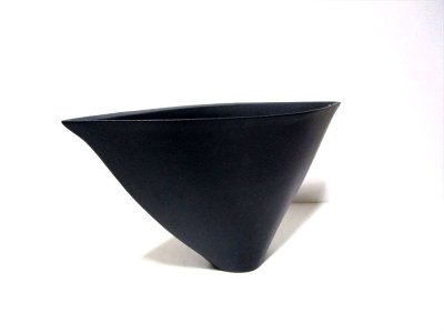 画像10: 黒１１.５号舟形花器　T-３１－３５