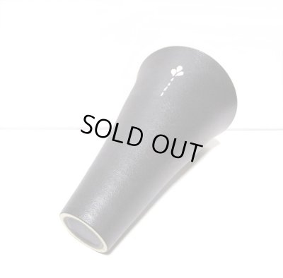 画像10: 一品作　黒６号丸立花器花紋　T-３１－４０