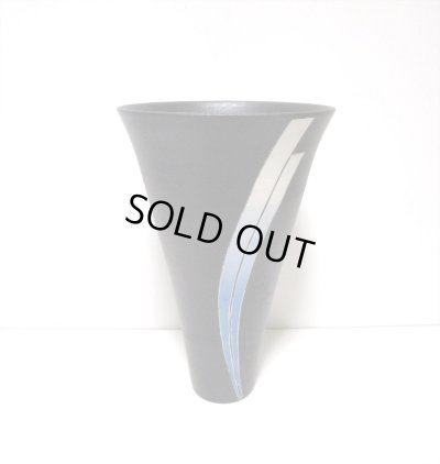 画像9: 一品作　黒６号丸立花器花紋　T-３１－４０