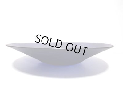 画像3: ガラス花器　一品作紫色１２.５号大皿　G-１２９