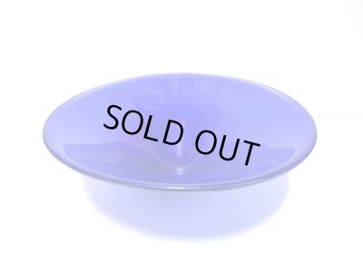 画像6: ガラス花器　一品作瑠璃色１０.５号広口鉢　G-１２８