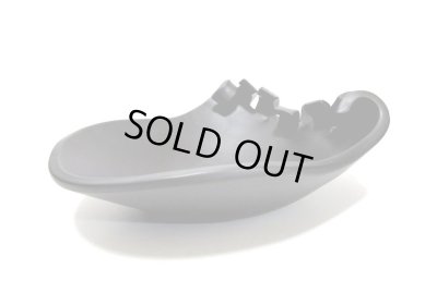 画像6: 特-６１２　手作り黒マット片巻角楕円皿鉢　