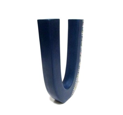 画像6: 変形Ｕ字花器紺色　T-３１-６０
