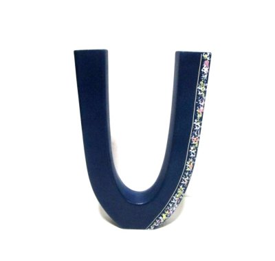 画像7: 変形Ｕ字花器紺色　T-３１-６０
