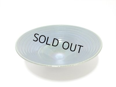 画像3: 特-６２８　手作り 緑青釉11号丸浅鉢