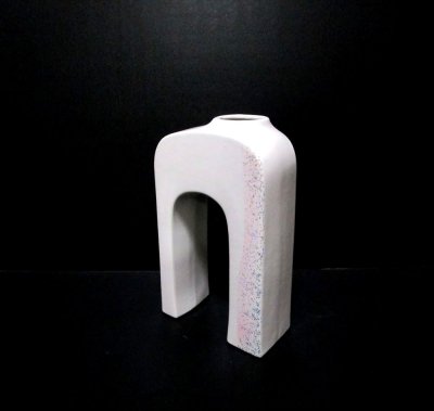 画像3: 白艶逆U字ブリッジ型花器　T-０２-１