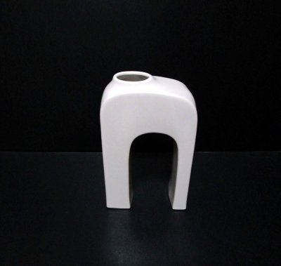 画像7: 白艶逆U字ブリッジ型花器　T-０２-１