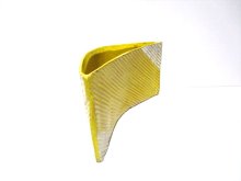 他の写真1: 手造り黄色変形角型合わせ花器 （本銀付） T-０２-４