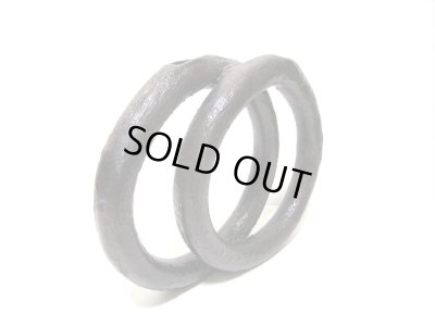 画像6: 手造り こげ茶色二連リング花器 （一点限り） T-０２-７